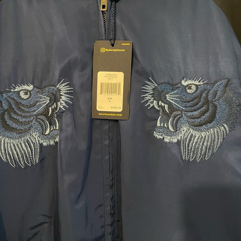 Brand New with tags Ralph Lauren tiger satin jacket.